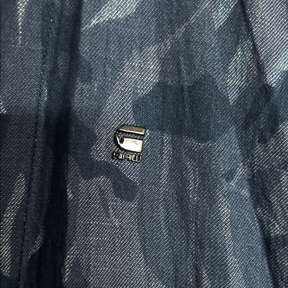 Excellent condition G-Star oversized Blue Patterned Jean Jacket - Picture 3 of 7